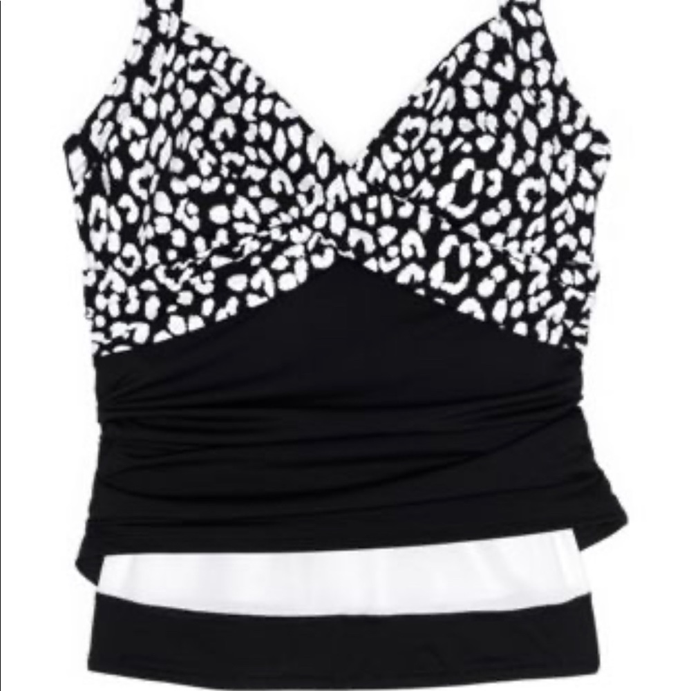 LANDSEND NWT 18W Plus tankini with tummy control